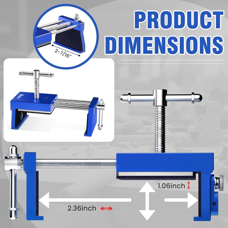 ECY Cabinet Clamps 2 Pack - Cabinet Face Frame Alignment Tool，Anodized Aluminum Alloy, Professional Installation Clamps for Woodworking & DIY Projects​ (Blue) - Image 2